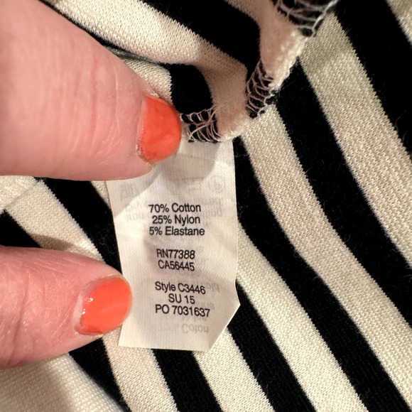 Madewell Black and White Verse Striped Sleeveless Dress Size Medium - Picture 7 of 8